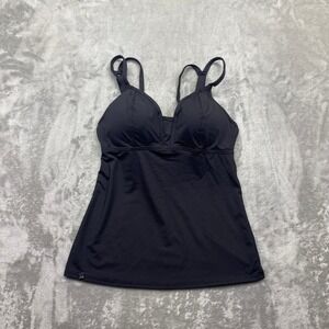 Lole Black Tankini Swim Top Adjustable Straps Built-in Bra Size Small Beach